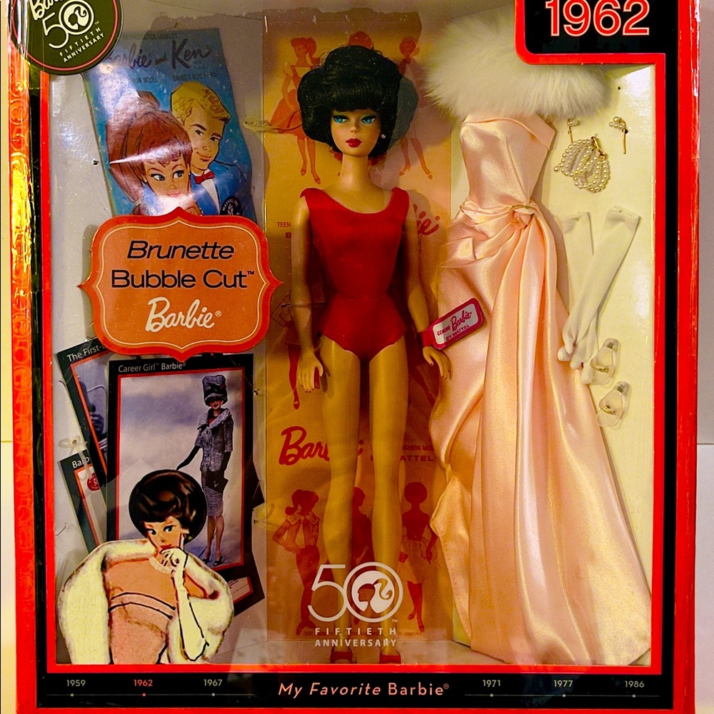 Brunette Bubble Cut Barbie